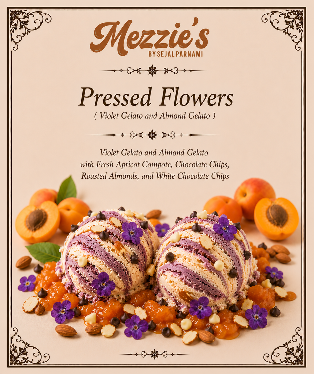 Pressed Flowers - Violet, Almond and Apricot Gelato