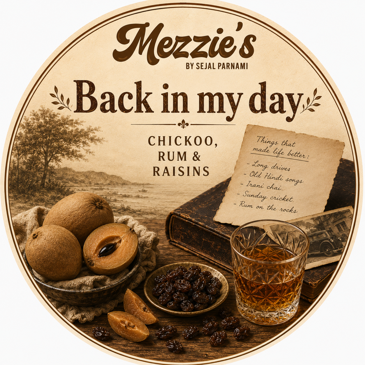 Back in my Day - Chikoo, Rum and Raisin Gelato