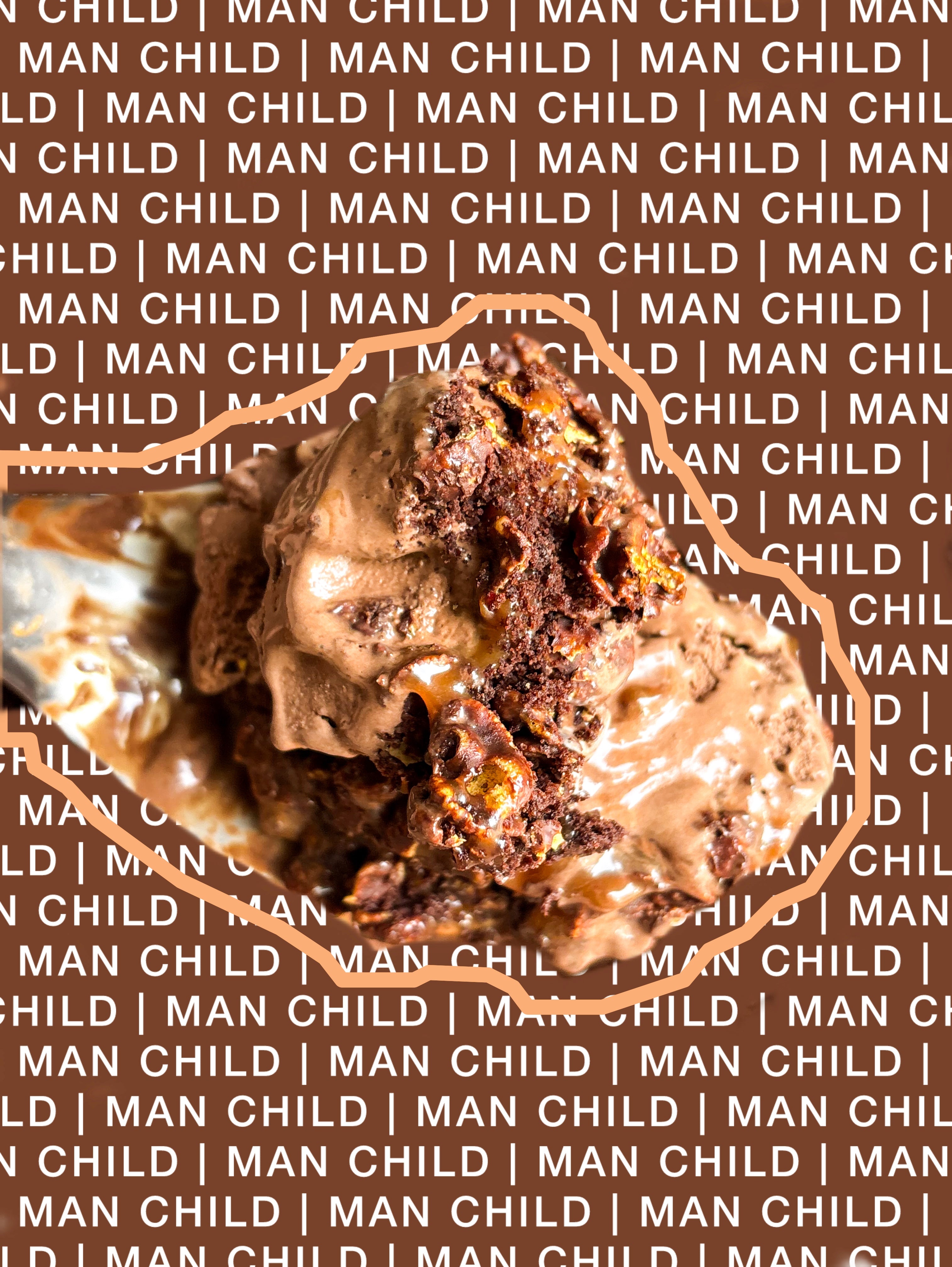Man Child - Malt Chocolate, Baileys Caramel and Cereal Gelato