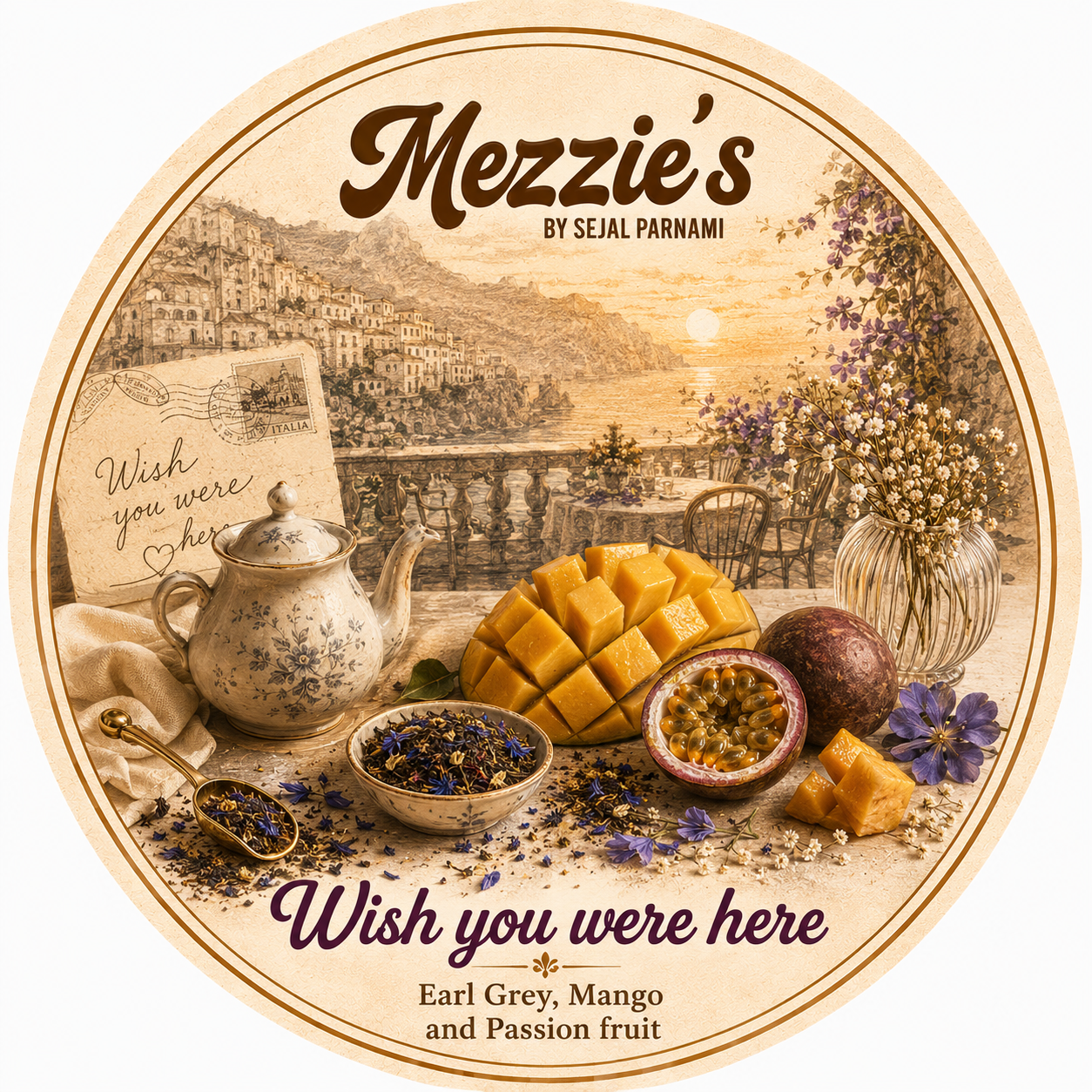 Wish You Were Here - Passion fruit, Earl Grey and Mango Gelato