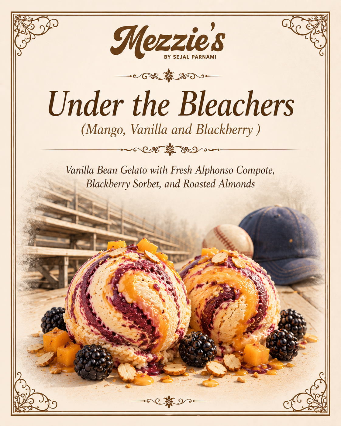 Under the Bleachers - Vanilla, Mango and Blackberry Gelato
