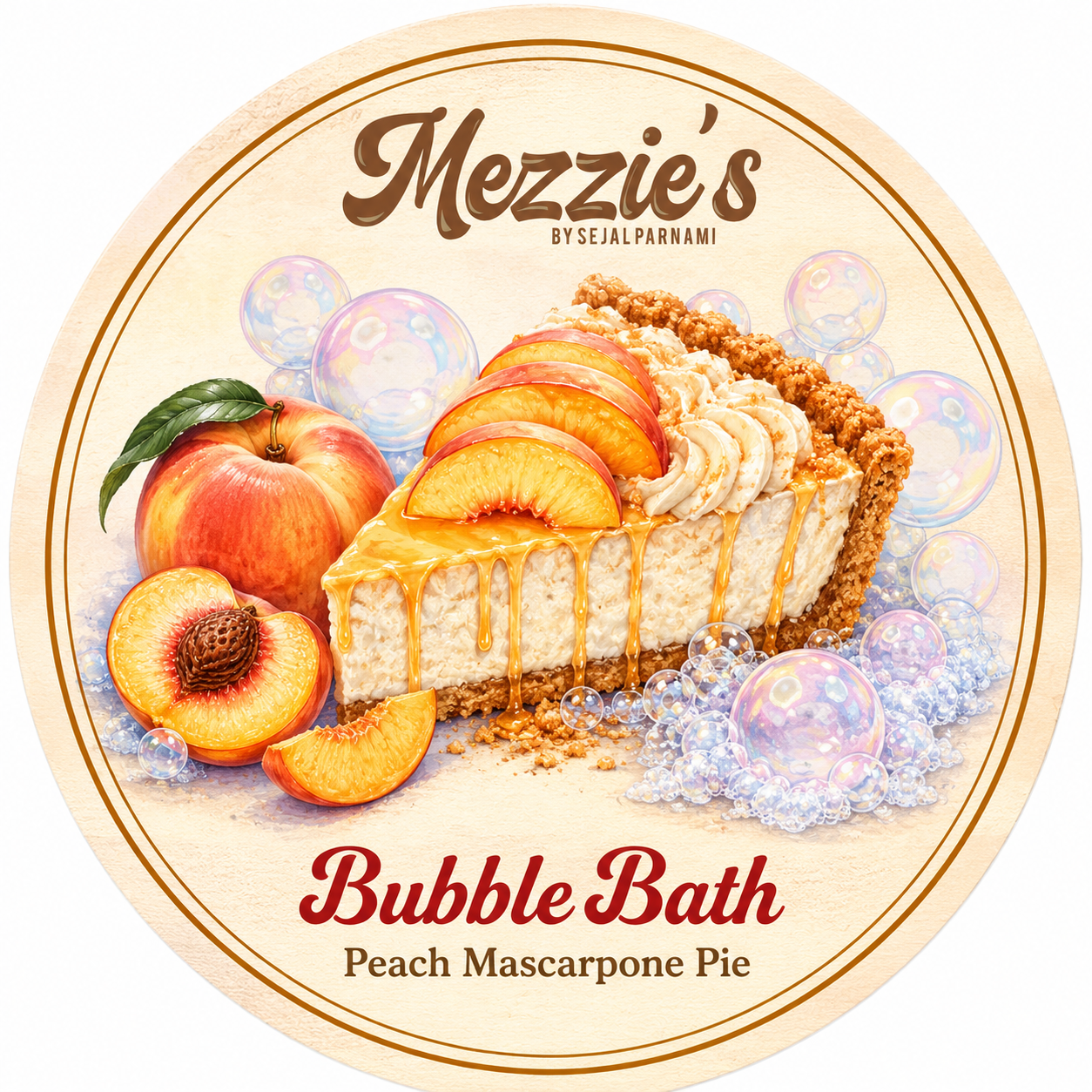 Bubble Bath - Peach Mascarpone Pie Gelato