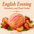 English Evening - Strawberry and Peach Sorbet