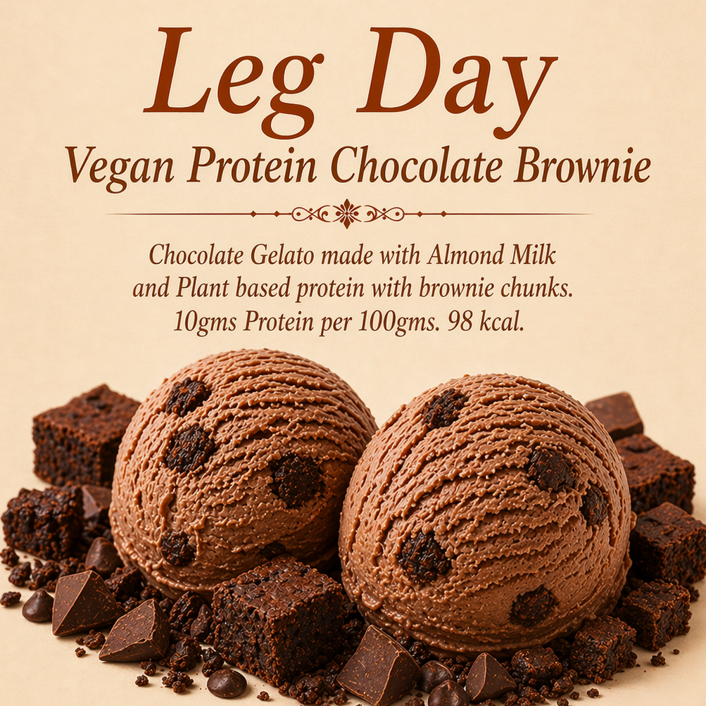 Leg Day- Vegan Protein Chocolate Brownie Gelato